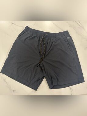 RHONE Men's Athletic Shorts - Charcoal with Gold Accent